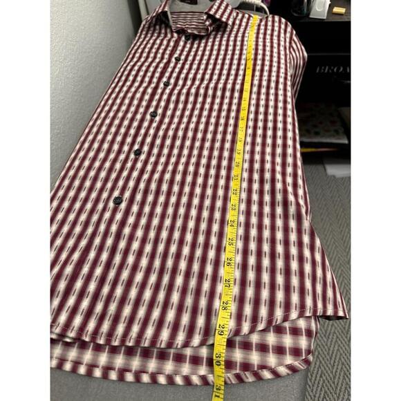 Tasso Elba RedWhite Long Sleeve Checkered Vintage 2003 Button Up Shirt XL - Picture 10 of 10